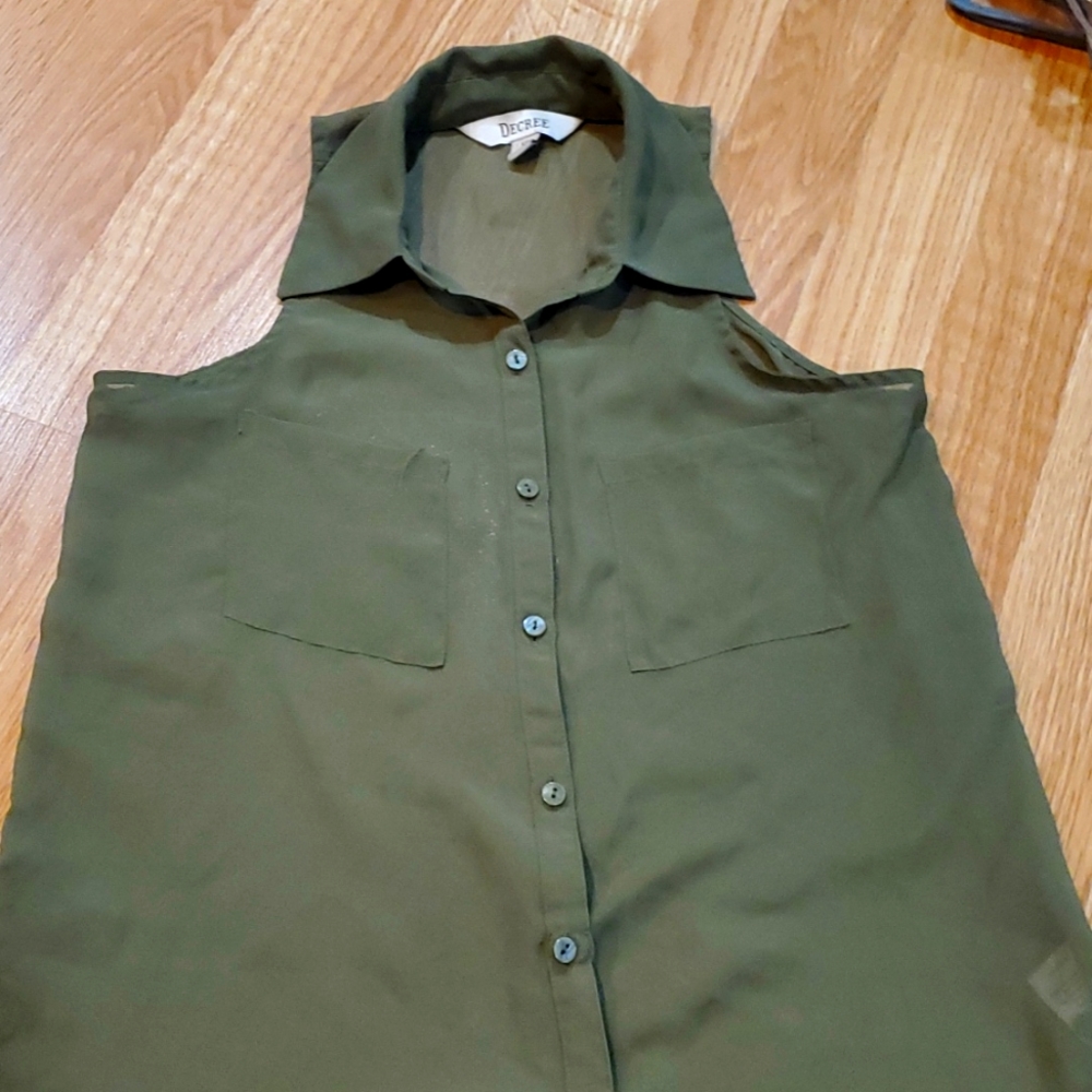 Olive green blouse